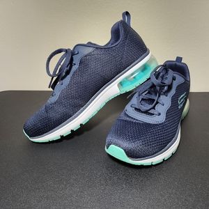 Skechers Lite-Weight Blue Athletic Trainers Sneakers Women's Shoes Size 9